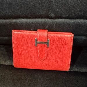 Hermes Reddish Card Holder